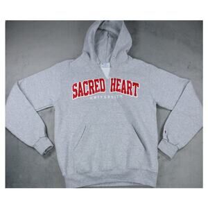 Champion Sacred Heart University Hoodie Gray Small Embroidered Logo Sweatshirt